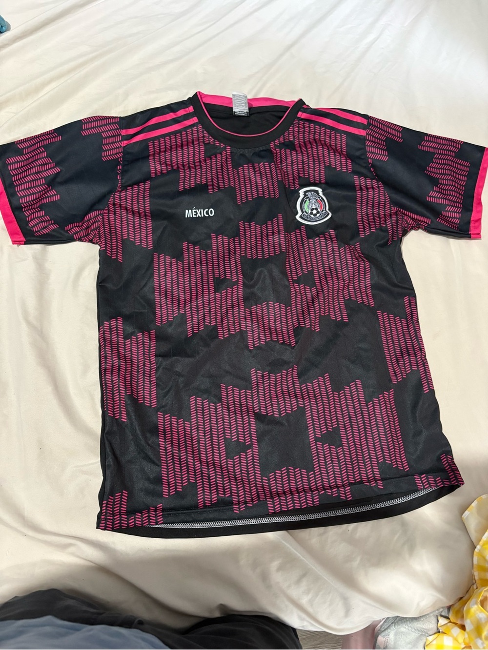 Mexico Kids' Soccer Jersey -  size M Black & Pink